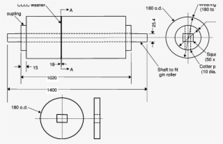 Drawing Of The Chrome Composite Leather-clad Washers - Roller Drawing #6004507