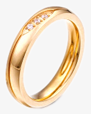 Gold Color Ring With A Set Of Three Diamond Shaped #6006785