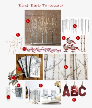 See How Birch Bark Dresses Up A Holiday Table - Raz Lighted Birch Tree Forest, 30" #6008065