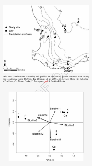 Pca Ordination Space Defined By Axes 1 And 2, Showing - Sandford Rocks Nature Reserve #6008430