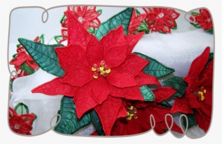 3d Poinsettia Fabric Flower - Poinsettia #6008615