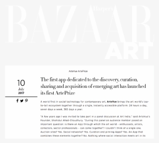 “the First App Dedicated To The Discovery, Curation, - Harper's Bazaar Magazine Art #6009710