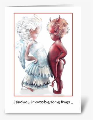 Devil, Cute Greeting Card - Greeting Card #6012680