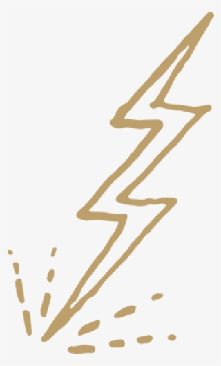 Lightningbolt Gold Sm - Calligraphy #6012965