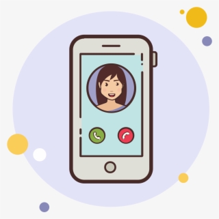 Brunette Girl Phone Call Icon - Call Png Icon Phone #6013506
