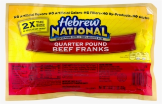 Hebrew National Quarter Pound Beef Franks, 16 Ounce, - Hebrew National Quarter Pound Beef Franks #6016319