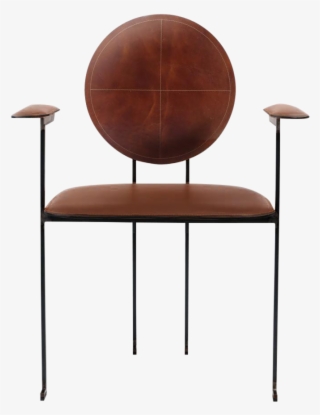 This Stunning Leather And Steel Chair Has Been Reupholstered - Furniture #6017823