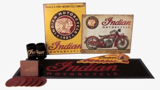 Indian Man Cave Package - Vintage Metal Art 'indian Scout Motorcycle' Decorative #6024104