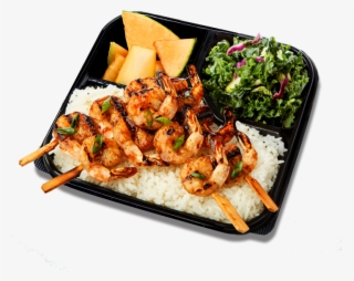 Grilled Skewered Shrimp - Waba Grill Salmon Plate #6027432