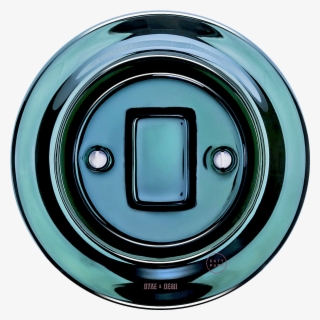 Porcelain Wall Switch Dark Blue Fat Button #6028409