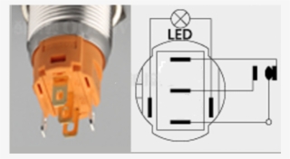 Spdt Push Button Switch 9-24v Blue Led Illumination - Electronic Component #6028759