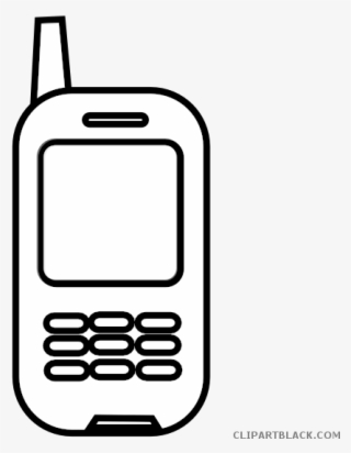Jpg Free Library Cell Phone Black And White Clipart - Celular Blanco Y Negro #6029230