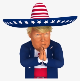 #trumpstickers Begging Mexican Trump 3d Caricature - Caricature #6030077