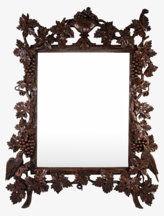 Superb 17" Hand Carved Antique Black Forest Or French - Frame Antique Vines #6033185