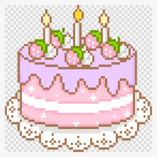 Kawaii Cake Pixel Clipart Cupcake Kawaii - Birthday Cake Gif Png #6034117
