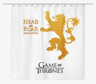 Game Of Thrones Shower Curtain House Lannister Hear - Game Of Thrones Lannister Lion #6034930