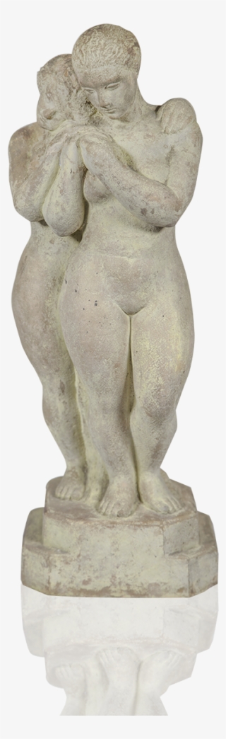 American School Sculpture "young Lovers" Circa 1930 #6037817