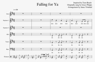 Falling For Ya Sheet Music For Piano, Synthesizer, - Falling For Ya #6038936