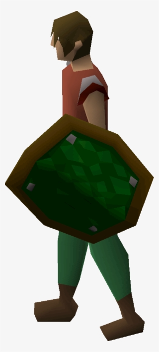 Green D'hide Shield Equipped #6041301