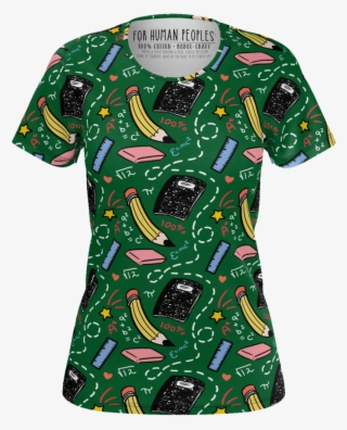 School Supplies Womens Shirt - School Supplies Fabric - School Supplies Custom Fabric #6042999