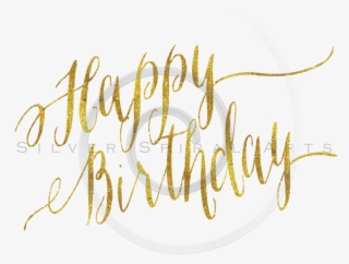 Happy Birthday In Faux Calligraphy #6043587