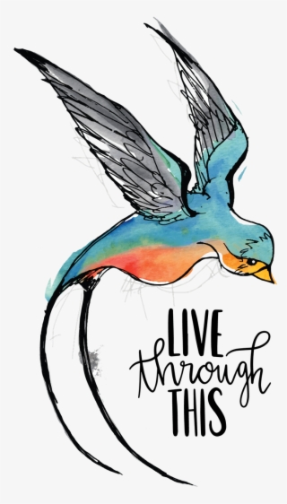 Live Through This Is Dedicated To The Lives Of So Many - Happy Tuesday Bird Pink #6044226