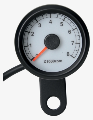 Drag Specialties Black White Face 1 7/8" Electronic #6044229