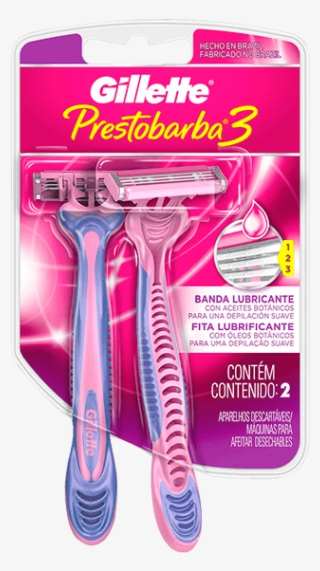 Aparelho De Barbear Gillette Prestobarba 3 Rosa C/ - Gillette #6046407