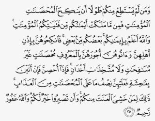 And Whoever Of You Cannot Afford To Marry Free Believing - Ayat #6046810