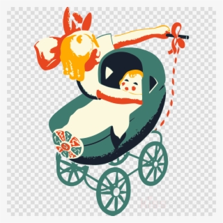 Vintage Doll Poster Clipart Doll Stroller Poster #6047475