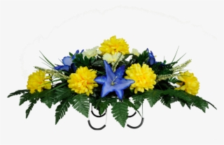 Yellow Mums & Blue Stargazer Lily - Flower #6050951