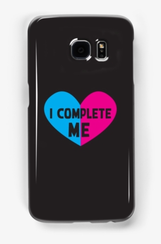 I Complete Me With Half Heart Pink And Blue By Jazzydevil - Smartphone #6051288