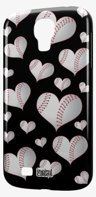 Baseball Heart Design For Samsung Galaxy S4 Case - Baseball Heart Pattern Case - Iphone 4 & 4s #6051330