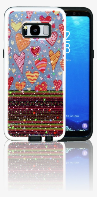 Samsung Galaxy S8 Mm 3d Chevron Heart - Mobile Phone Case #6051427