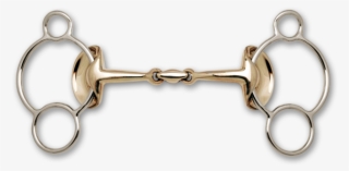 Stubben Golden Wings 3-ring Bit - Stubben Golden Wings 3 Ring Gag Bit #6052559