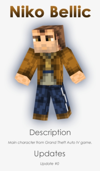 Rgwpng - Niko Bellic Gta Iv Minecraft #6054100