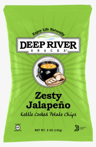 Deep River Zesty Jalapeno Potato Chips In A 5 Oz Single - Deep River Chips Rosemary #6055231