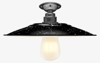 Fixed Flat Black Speckle Enamel Shade - Lampshade #6055903