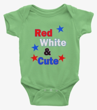 Red White And Cute Green Onesie, Fourth Of July, Independance - Thwomp - Onesie - Super Mario #6057664
