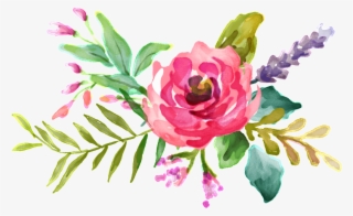 Pink Watercolor Flower Bouquet Design Background Vector - Floral Flower Png #6059737