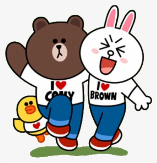 Cony & Brown Couple Tee - Line Friends Brown Cony #6063597