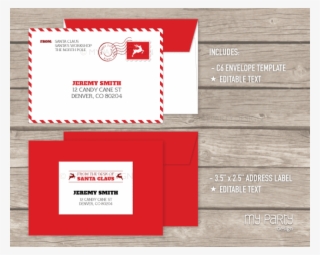 Envelope Clipart Envelope Design - North Pole Letter From Santa Envelope Printable #6065300