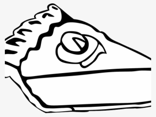 Veggie Burger Clipart Black And White - Slice Of Pie Drawing #6066024
