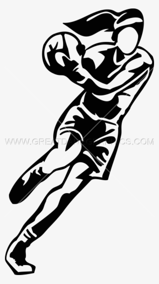 Female Basketball Player - Girls Basketball Clipart Black And White #6066912