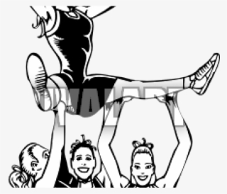 Stunt Clipart Cheerleading Flyer - Cheerleading #6068487