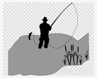 Silhouette Clipart Silhouette Fisherman Clip Art - Vector Graphics #6069432