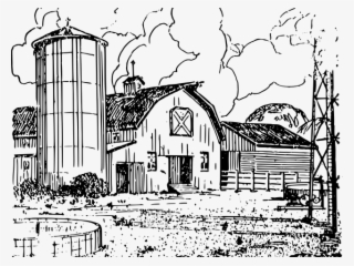 Drawn Barn Line Art #6074285