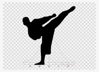Martial Arts Silhouette Png Clipart Karate Martial - Black And White Icons Plane #6074994
