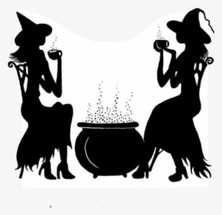 Halloween Silhouette Witch Brew Freetoedit - Witch Cauldron Silhouette Clipart #6075169