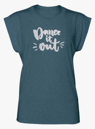 Dance It Out Womens Flowy Rolled Cuff Muscle T-shirt - Purple Active Shorts By Marika - Purple Cheer #6076087